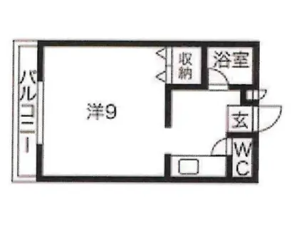 マノワールナカムラ(ワンルーム/3階)の間取り写真