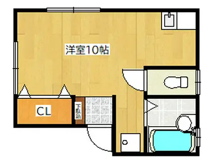 カーサフロール国府台(ワンルーム/1階)の間取り写真