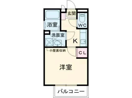 ヴェルドミール栄根(1K/2階)の間取り写真