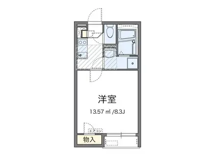 DREAM(1K/1階)の間取り写真