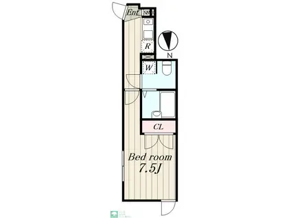 イクシオ平和台(1K/1階)の間取り写真