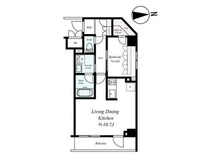 ブライズ馬込(1LDK/3階)の間取り写真
