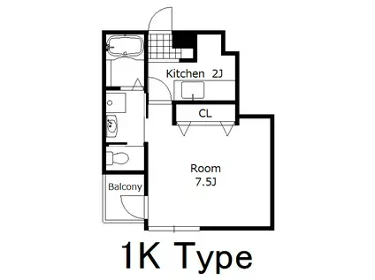 セレッソ(1K/2階)の間取り写真