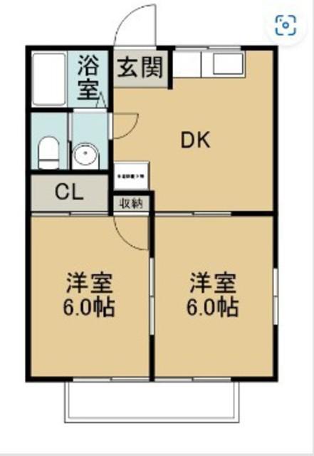 けやき台ハイツ(2DK/1階)の間取り写真