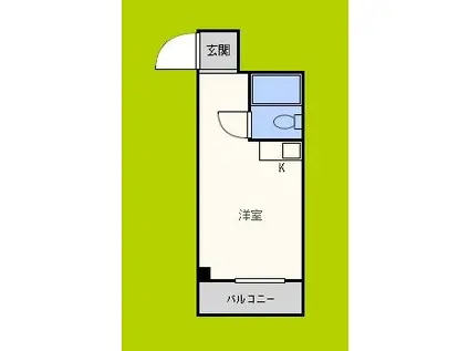 ラパンジール阿波座II(ワンルーム/5階)の間取り写真