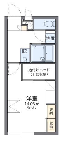 レオパレスSEASON(1K/1階)の間取り写真