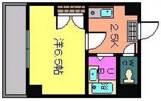 シティパル土井(1K/3階)の間取り写真
