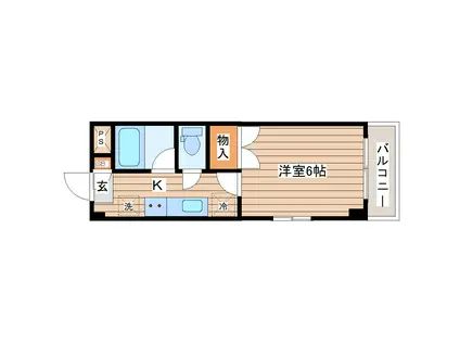 AIN DAINOHARA(1K/3階)の間取り写真