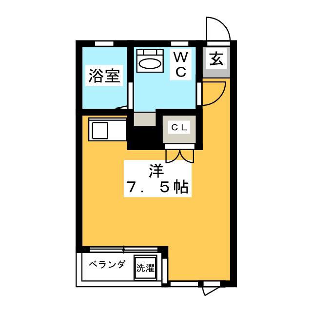 ラフェリアーナ(ワンルーム/2階)の間取り写真
