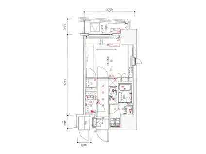 フェルクルールプレスト池袋ウエスト(1K/4階)の間取り写真