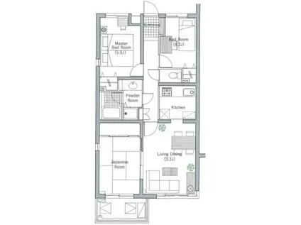 LANAI COURT CLASSIC(3LDK/3階)の間取り写真