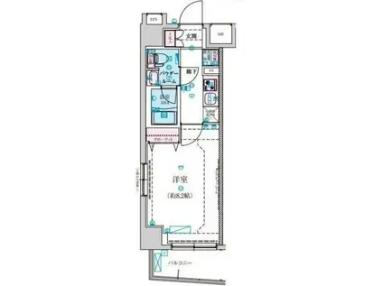 リヴシティ墨田イースト(1K/4階)の間取り写真