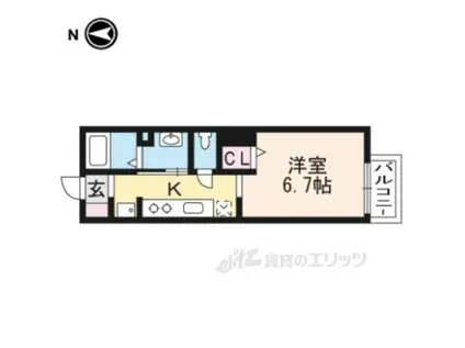 CMM京都駅前(1K/4階)の間取り写真