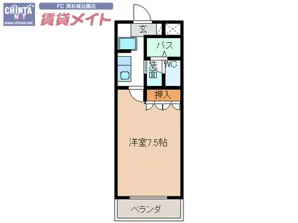 HILLS 青山(1K/1階)の間取り写真