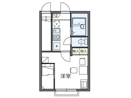 レオパレスライブリィスターII(1K/2階)の間取り写真