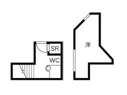 MM1221ウエスト(ワンルーム/2階)の間取り写真