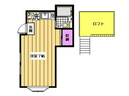 ジュネス荻窪(ワンルーム/1階)の間取り写真