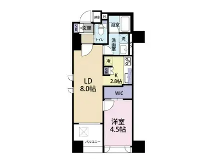 T-ANGEL(1LDK/8階)の間取り写真