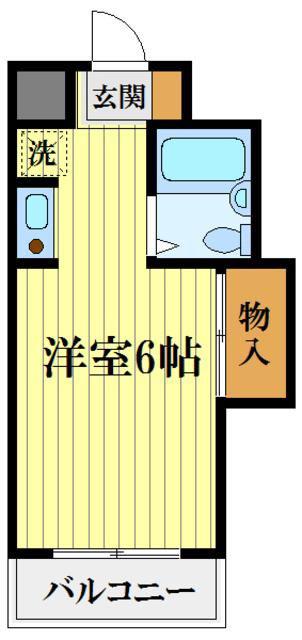 本町ハイツ(ワンルーム/3階)の間取り写真