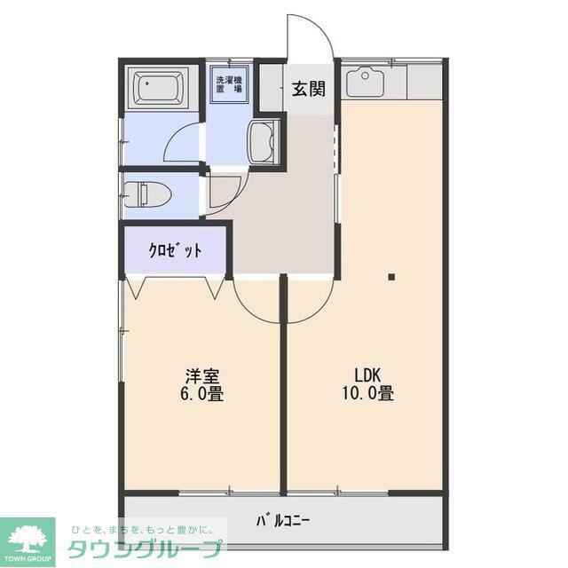 ALPHA REPRO総社(1LDK/2階)の間取り写真