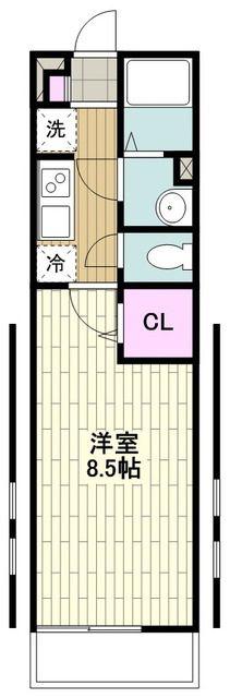 リブリ・楓(1K/2階)の間取り写真