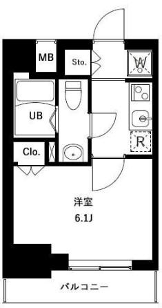 アーバンパークお花茶屋(1K/4階)の間取り写真