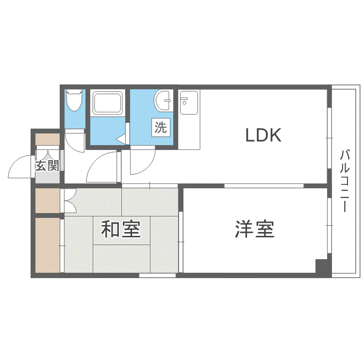 アンジーたかつビル(2LDK/3階)の間取り写真