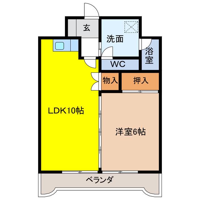 EPICEL21(1LDK/3階)の間取り写真
