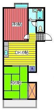 L・MAISON(2DK/2階)の間取り写真