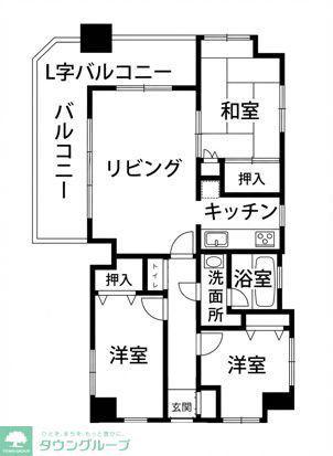 ネオマイムステーションスクエア(3LDK/15階)の間取り写真