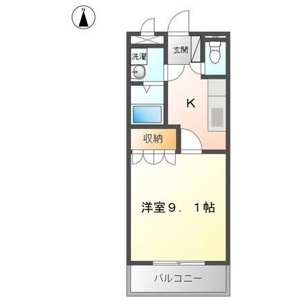WOOD RIVER HILLS(1K/3階)の間取り写真