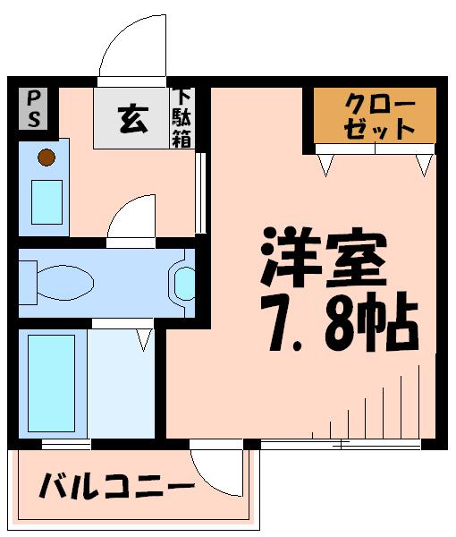 KYビル(1K/3階)の間取り写真