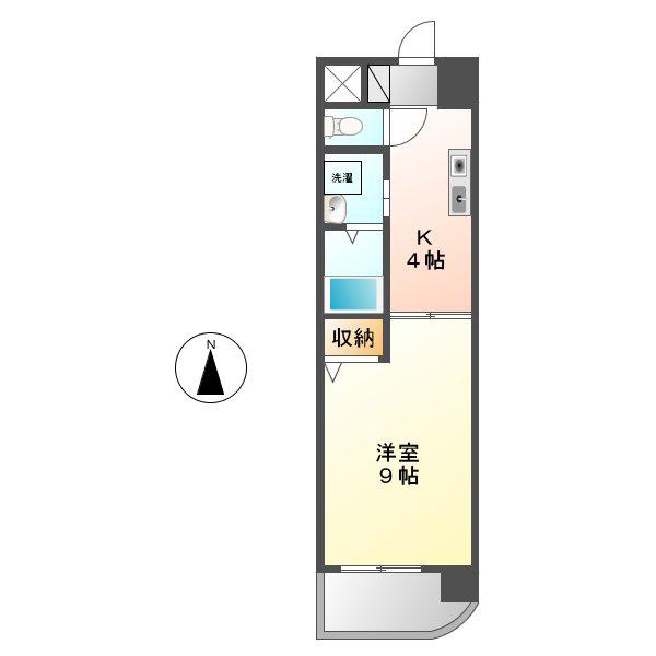 エクセルシオール栄(1DK/6階)の間取り写真