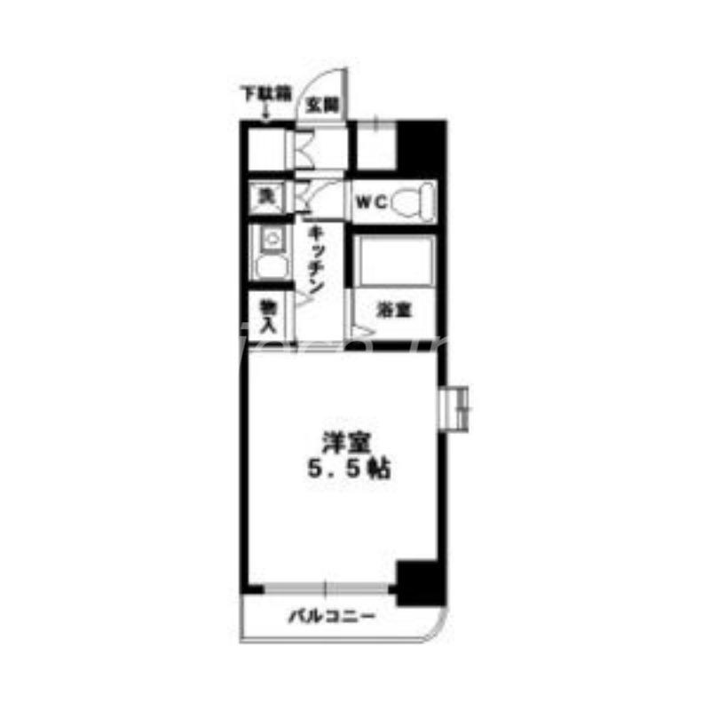クラウンハイム夕陽丘(1K/8階)の間取り写真