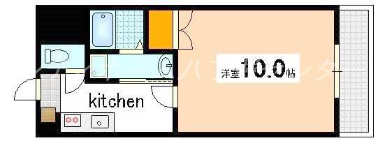 S-FORT中広通(1K/2階)の間取り写真