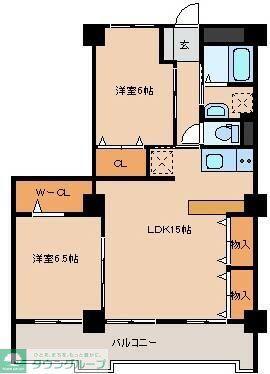 コーポ大渕(2LDK/2階)の間取り写真