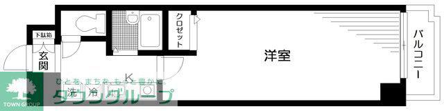 グレース東神田(1K/3階)の間取り写真
