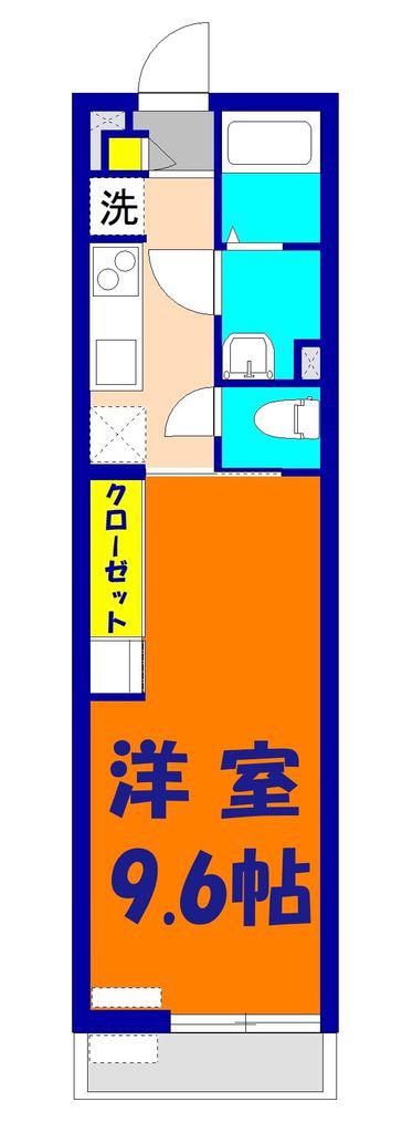 すみれ草(1K/2階)の間取り写真