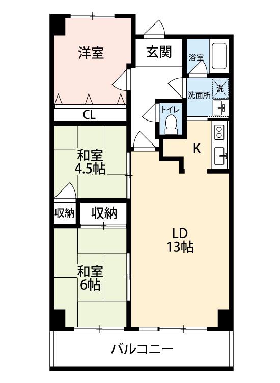 エミネンス辻本II(3LDK/5階)の間取り写真