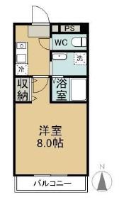 コスモ21(1K/1階)の間取り写真