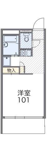 レオパレスTN(1K/1階)の間取り写真