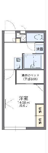 レオパレスクレール M(1K/2階)の間取り写真