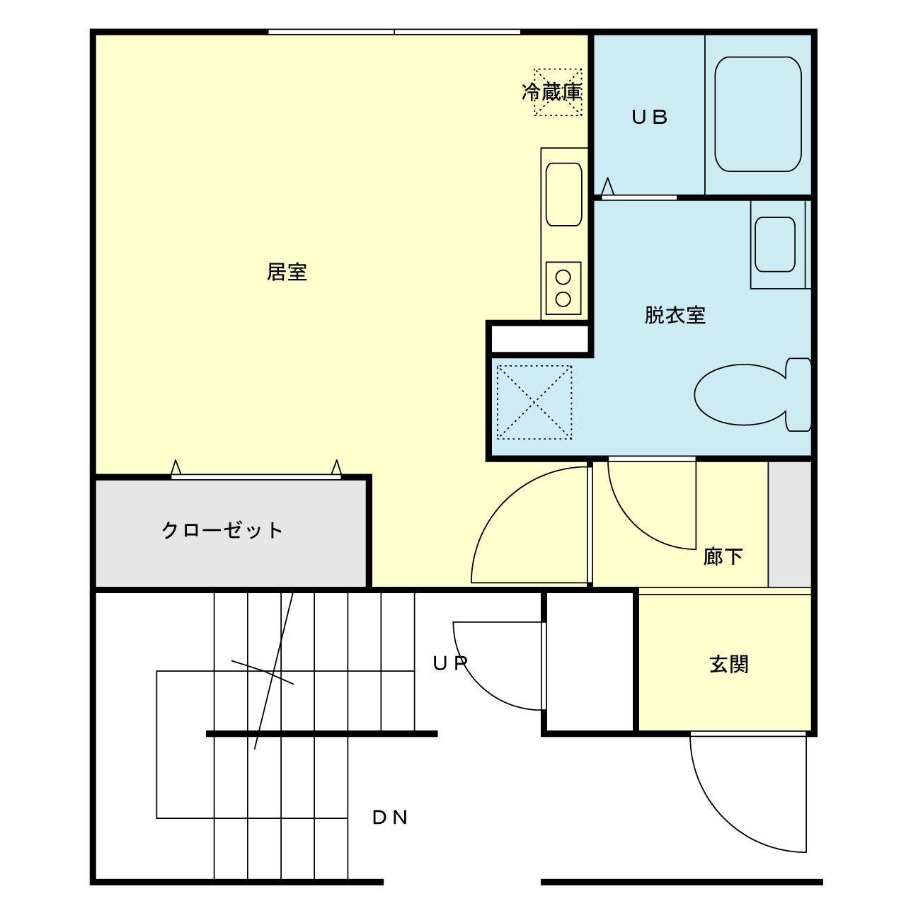 CROSS ROAD渋谷神山町(ワンルーム/3階)の間取り写真