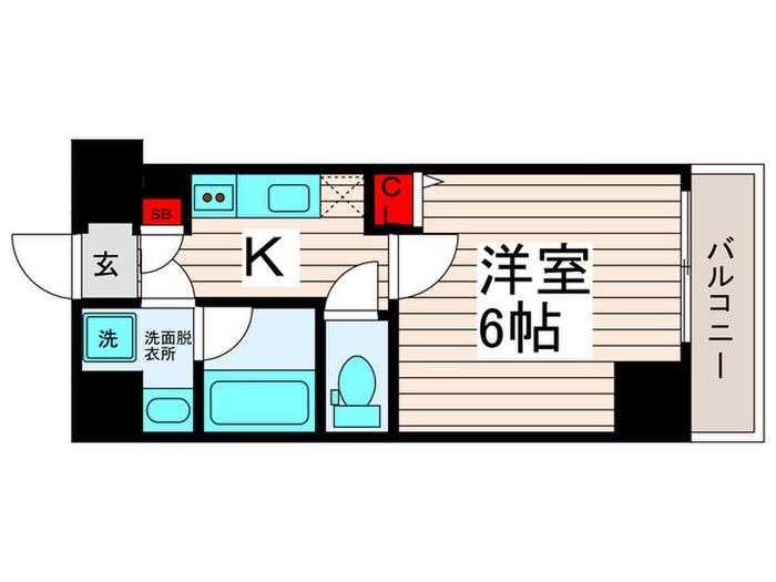 ラフィスタ大師前III(1K/3階)の間取り写真