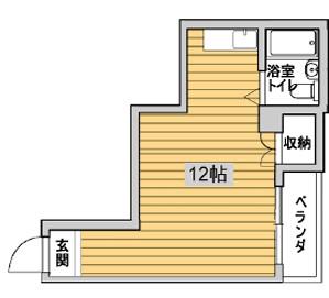 サンピアレス都島(ワンルーム/2階)の間取り写真
