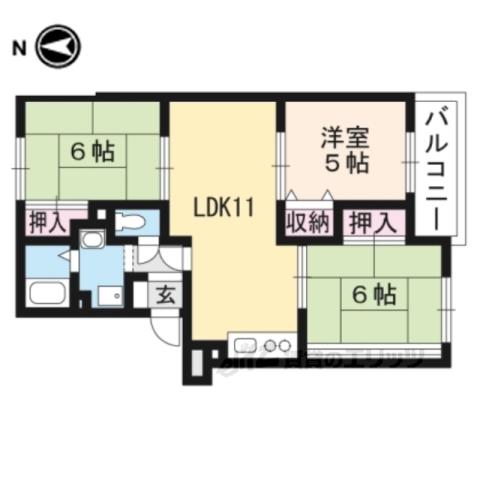 エミネンス西方(3LDK/2階)の間取り写真