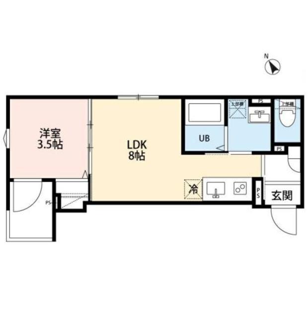 ROBOT HOME 矢部III(1LDK/3階)の間取り写真