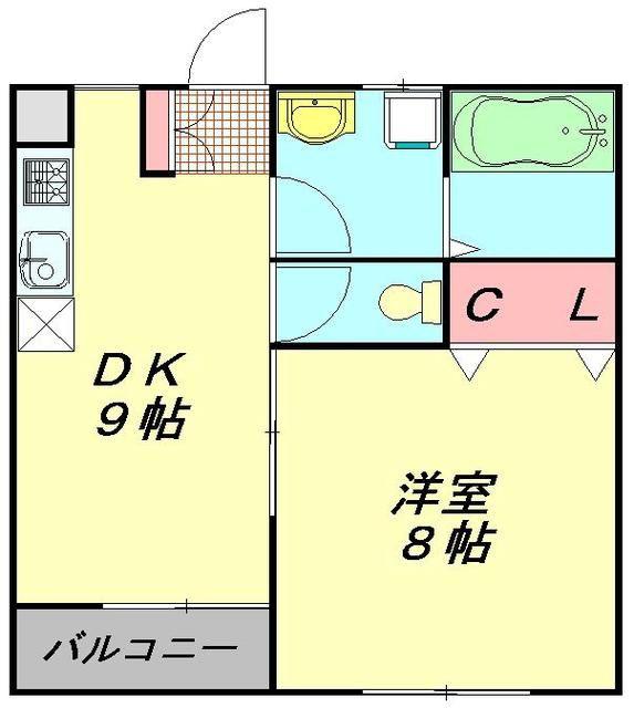 グリーンパレスY(1LDK/3階)の間取り写真