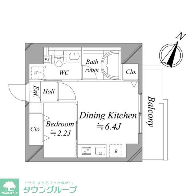 レジディア板橋本町プレイス(1DK/11階)の間取り写真