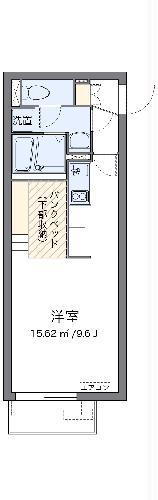 ミランダコンフォート倉敷(ワンルーム/2階)の間取り写真